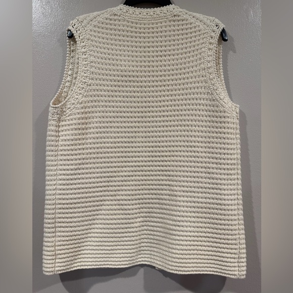 ME+EM Cream Textured Knit Vest Cardigan - Picture 2 of 5